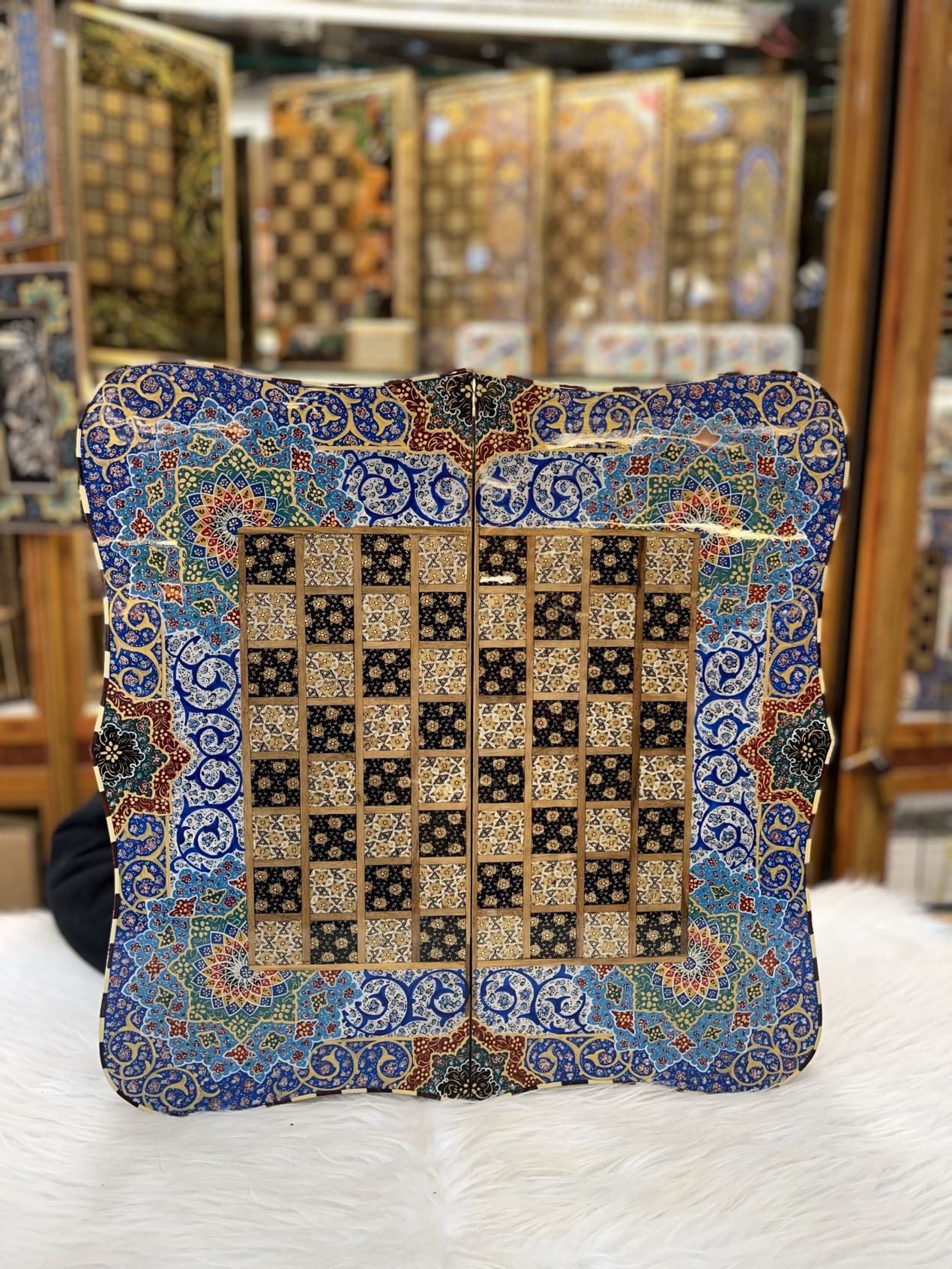 شطرنج تخته نرد خاتم کاری Khatamkari 